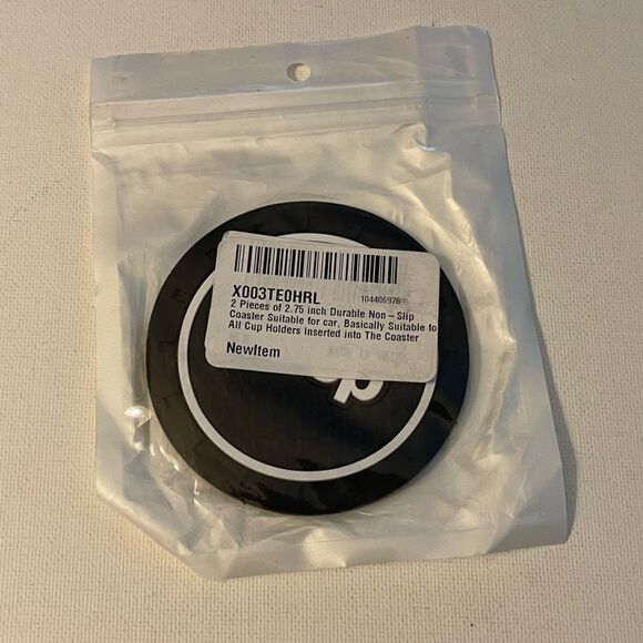 Jeep cup Coasters in black and white Set of 2 NWT - Picture 1 of 4